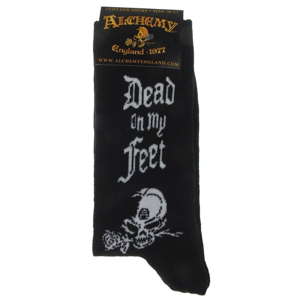 Alchemy of England Dead On My Feet Socks Skull Rose S/M M/L Gothic Day of Dead